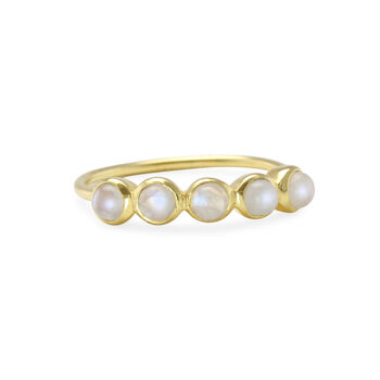 Gold Moonstone Ring, 6 of 8