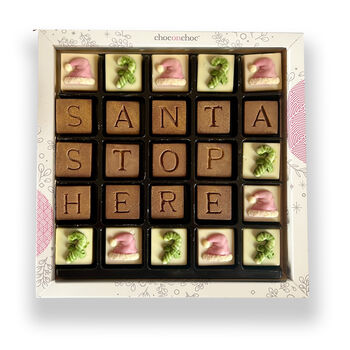 Santa Stop Here Chocolate Message Box, 2 of 2