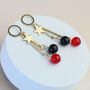 Gold Star And Beads Dangle Earrings, thumbnail 3 of 3