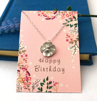 Thank You Teacher Sterling Silver Buttercup Necklace, 7 of 12