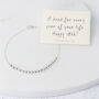 Sterling Silver Happy 18th Bead For Every Year Chain Bracelet, thumbnail 1 of 8