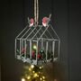 Robins On Greenhouse Hanging Christmas Decoration, thumbnail 1 of 3