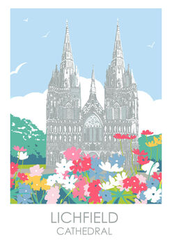 Lichfield Cathedral Art Print, 2 of 3