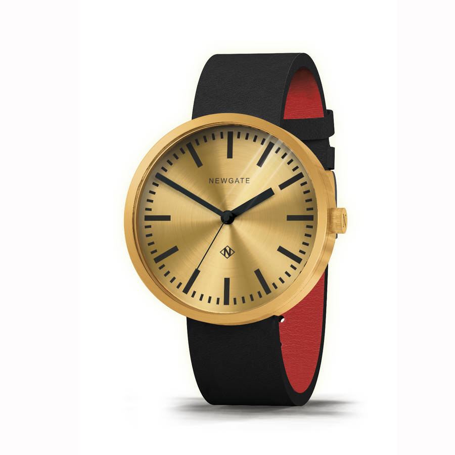 Newgate Drummer Grand Brass Dial Watch By The Orchard