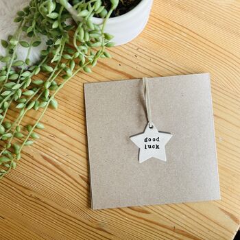 Good Luck In Your Exam Detachable Keepsake Token Card, Exams Card, Pocket Hug Star, 2 of 2