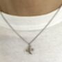 Silver Flying Bird Envelope Charm Necklace, thumbnail 5 of 6