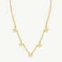 Dainty Choker With Five Butterfly Charms In 18k Gold, thumbnail 4 of 4