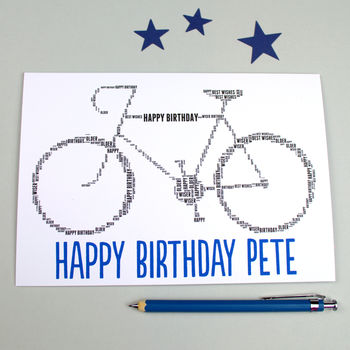 Personalised Bike Birthday Card, 3 of 4
