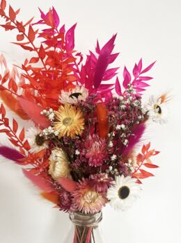 Tropical Vibe Dried Flower Posy With Jar, 5 of 9