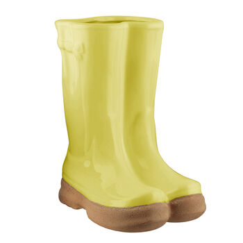 Personalised Large Yellow Welly Boot Planter, 2 of 6