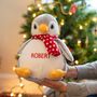 Embroidered Penguin 'Hideaway Pouch' Soft Toy, thumbnail 2 of 6