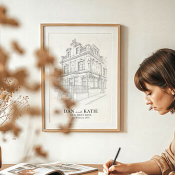 Personalised Fine Line Pencil Sketch Venue Portrait, 3 of 9