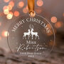 Personalised Teacher Merry Christmas Decoration Gift, thumbnail 1 of 11