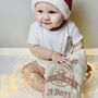 Baby's 1st Christmas Linen Milestone Stocking, thumbnail 1 of 5