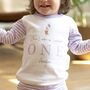 Girls Personalised Lilac Teddy Bear Birthday Pyjamas, thumbnail 2 of 9