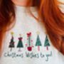 Five Festive Trees Embroidered Sweatshirt, thumbnail 1 of 5