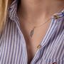 Feather Necklace Sterling Silver, thumbnail 1 of 6