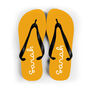 Personalised Yellow Summer Style Flip Flops, thumbnail 4 of 6