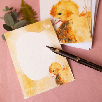 Inky Duckling Easter Luxury Postcards, 2 of 8