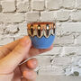 Pair Of Stoneware Egg Cups In Sky Blue Colour, thumbnail 3 of 4
