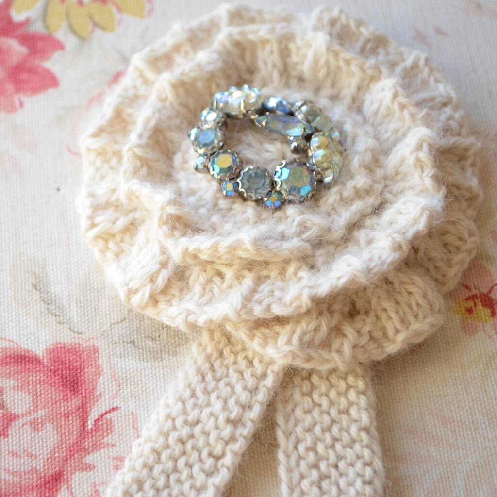 Knitted Rosette Pdf Knitting Pattern By Nervous Stitch