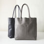 Fair Trade Handcrafted Large Leather Tote Shopper Bag, thumbnail 1 of 12