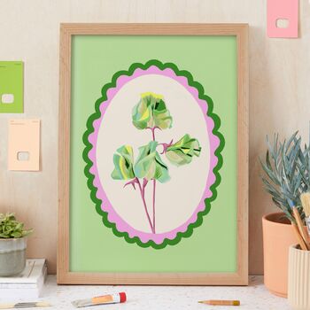 Sweet Pea Art Print Green, 4 of 5