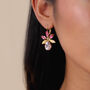 Pink Crystallized Drop French Hooks, thumbnail 1 of 3