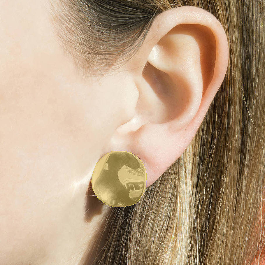 plain round gold earrings