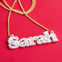 Custom Made Christmas Candy Cane Name Necklace, thumbnail 6 of 6