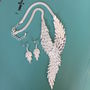 Feather Pointed Necklace And Earrings Set, thumbnail 2 of 5