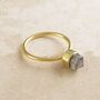 Crown Labradorite Gold Plated Sterling Silver Gemstone Ring, thumbnail 4 of 5