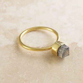 Crown Labradorite Gold Plated Sterling Silver Gemstone Ring, 4 of 5