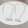 Sterling Silver Pull Through Infinity Symbol Earrings, thumbnail 1 of 6