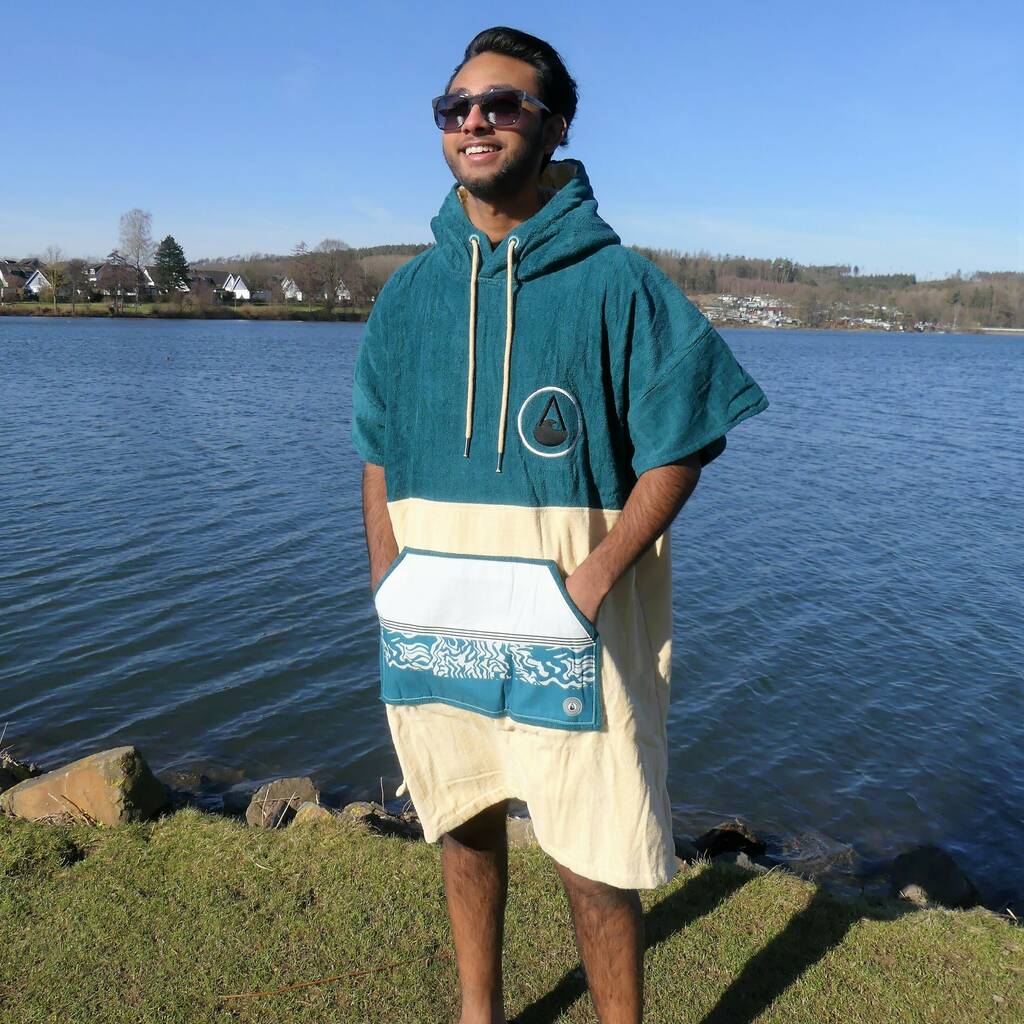 Teal Blue Beach Poncho By Me and My Sport | notonthehighstreet.com