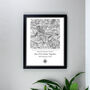 Personalised Old Series Map Black Framed Print, thumbnail 2 of 4