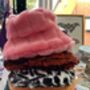 Black And White Leopard Faux Fur Bucket Hat, thumbnail 2 of 2