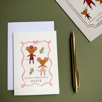 Personalised Nutcracker Mouse Christmas Card, 2 of 8