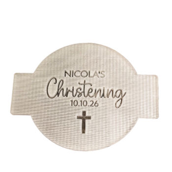 Personalised Cross Design Christening Icing Embosser, 8 of 8