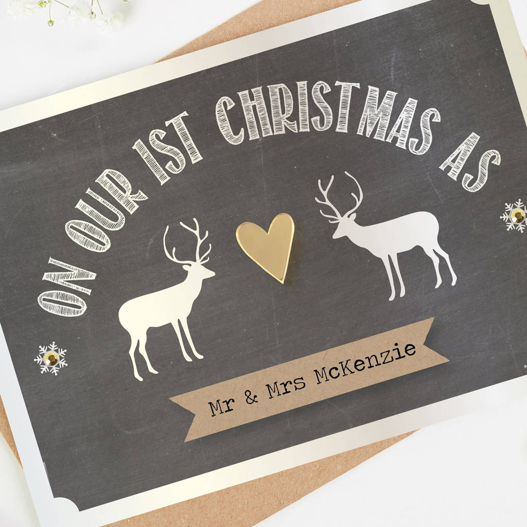 First Married Christmas Card By Norma dorothy Notonthehighstreet