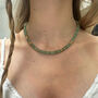 Amazonite And Gold Coloured Necklace, thumbnail 1 of 2