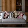 Square Ikat Silk Cushion Gold Zigzag, thumbnail 6 of 10