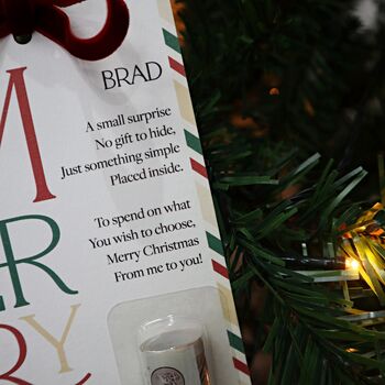 Personalised Money Gift Holder Surprise Cash Gift Christmas Gift For Teens Son Nephew Grandson, 6 of 9