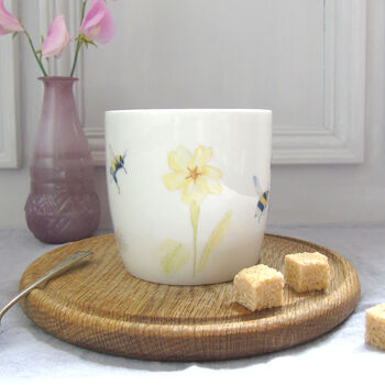 Spring Flower And Bees Bone China Mug, 5 of 12