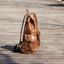 Vintage Look Genuine Leather Backpack, thumbnail 3 of 12