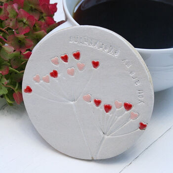 Hidden Message Valentine's Ceramic Coaster, 4 of 5