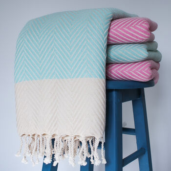 Personalised Chevron Handwoven Throw, Personalised Gift, 4 of 11