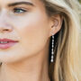 Paris Rhodium, Gold Or Rose Gold Plated Drop Earrings, thumbnail 6 of 8