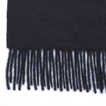 Classic Cashmere Scarf Navy, 3 of 3