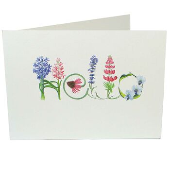 Botanical 'Hello' Greetings Card, 2 of 4